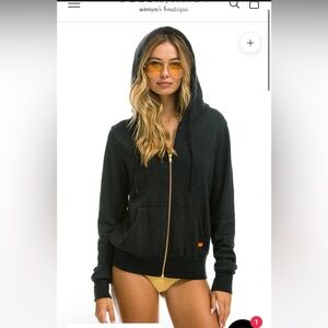 Aviator nation sweatshirt hoodie zip up XL. Heart on back.